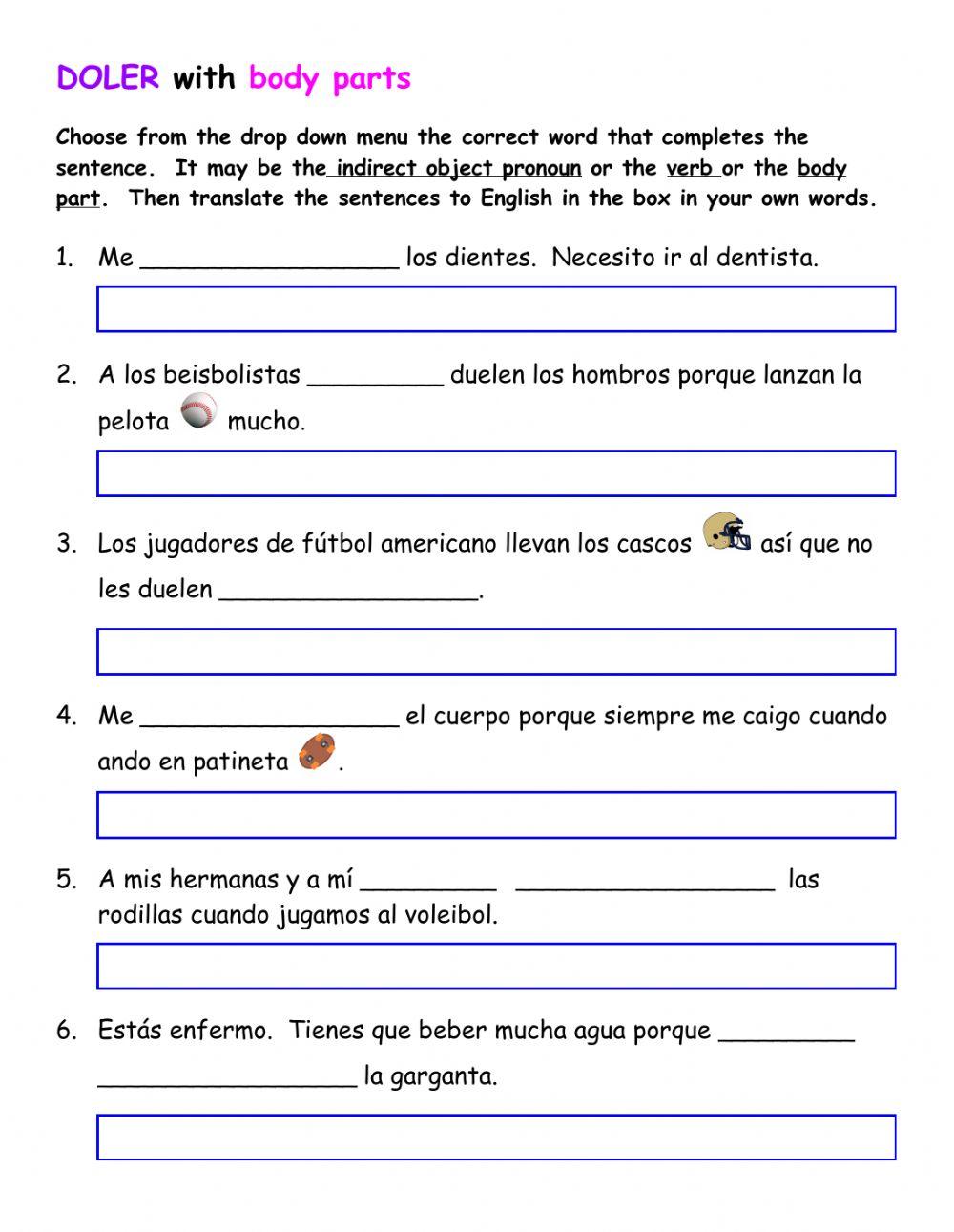 7.1 backwards verbs & body parts