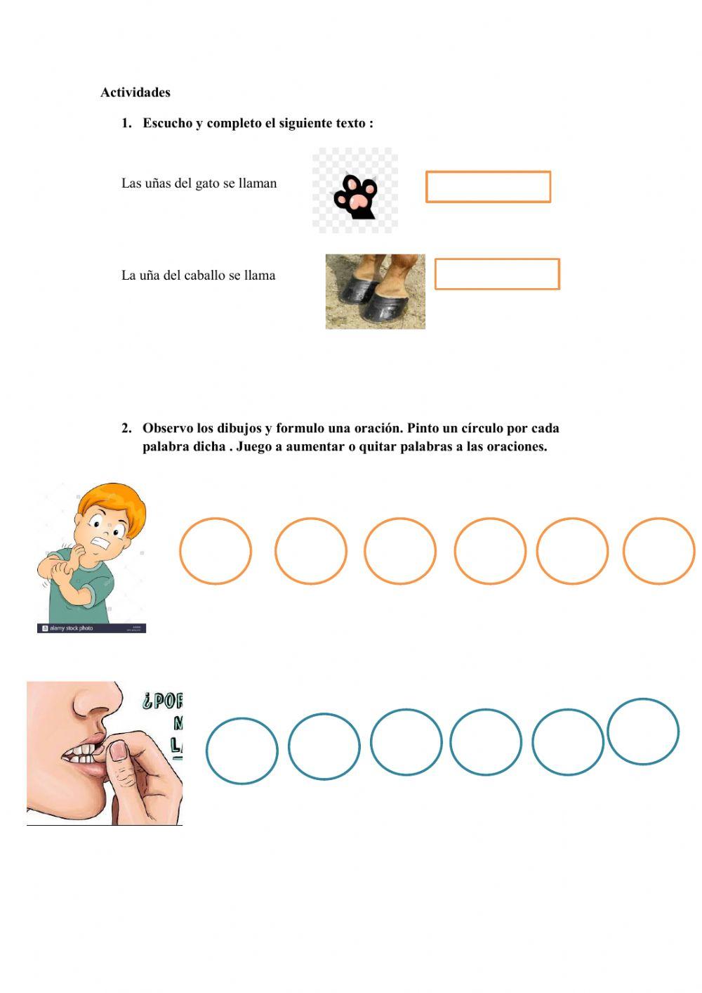 Palabra generadora Uña