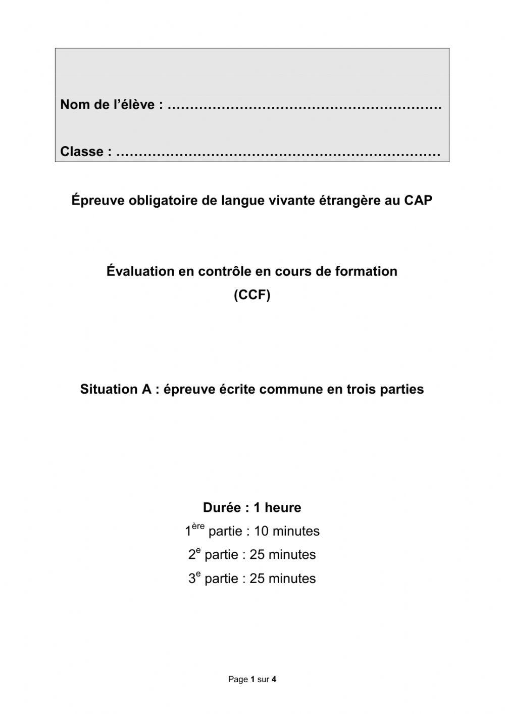 Cap sujet zero work experience abroad