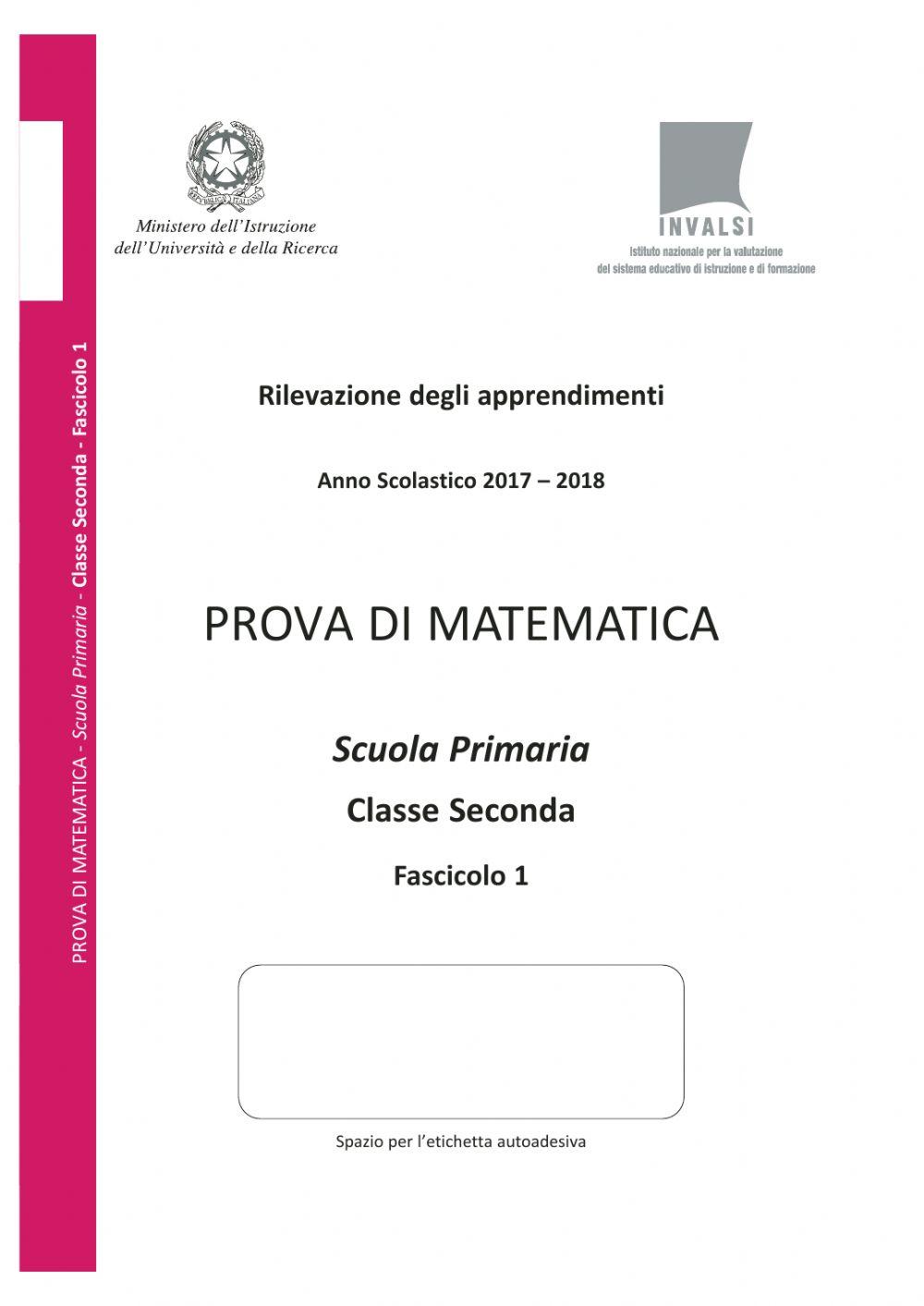 Invalsi matematica 2 2017-2018