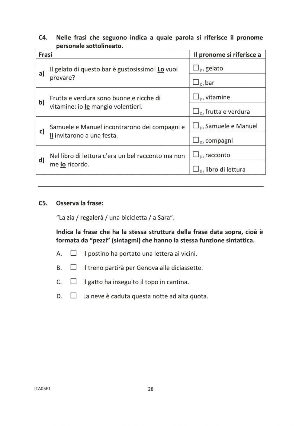 Invalsi italiano 2017-18 5