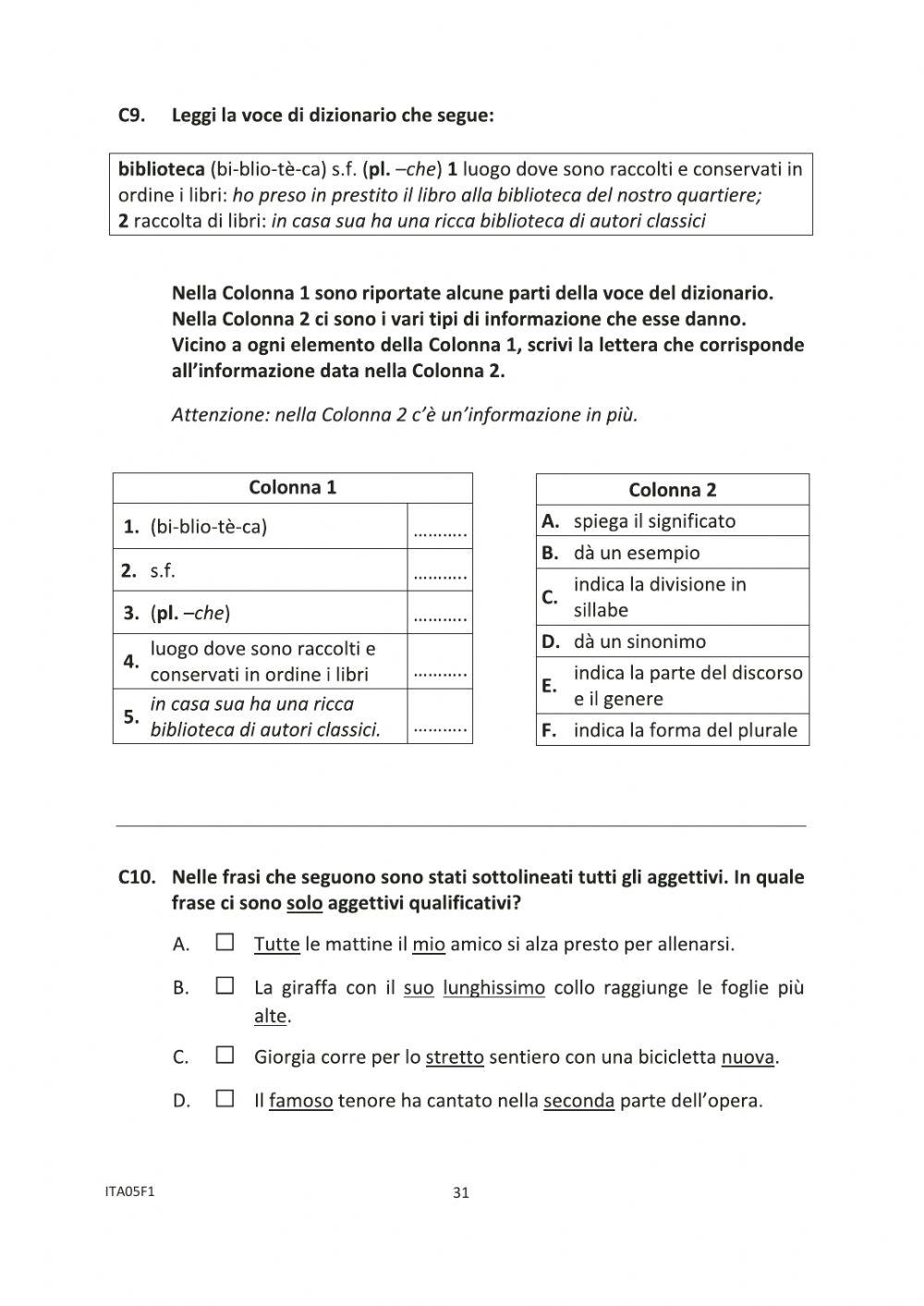 Invalsi italiano 2017-18 5