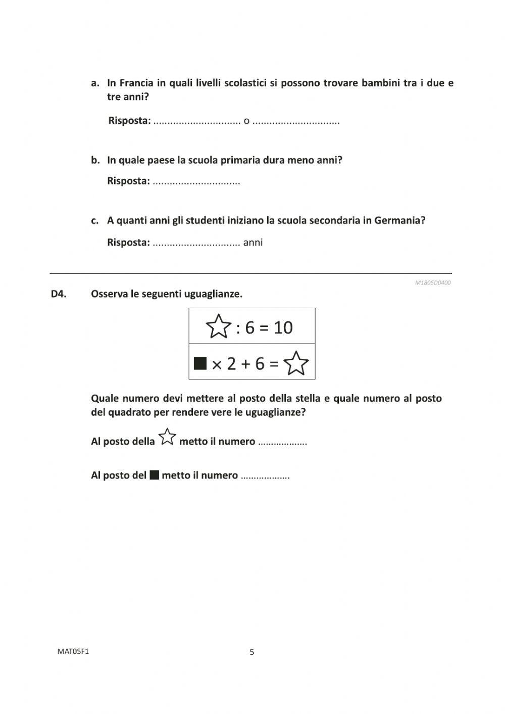 Invalsi matematica 2017-18 5