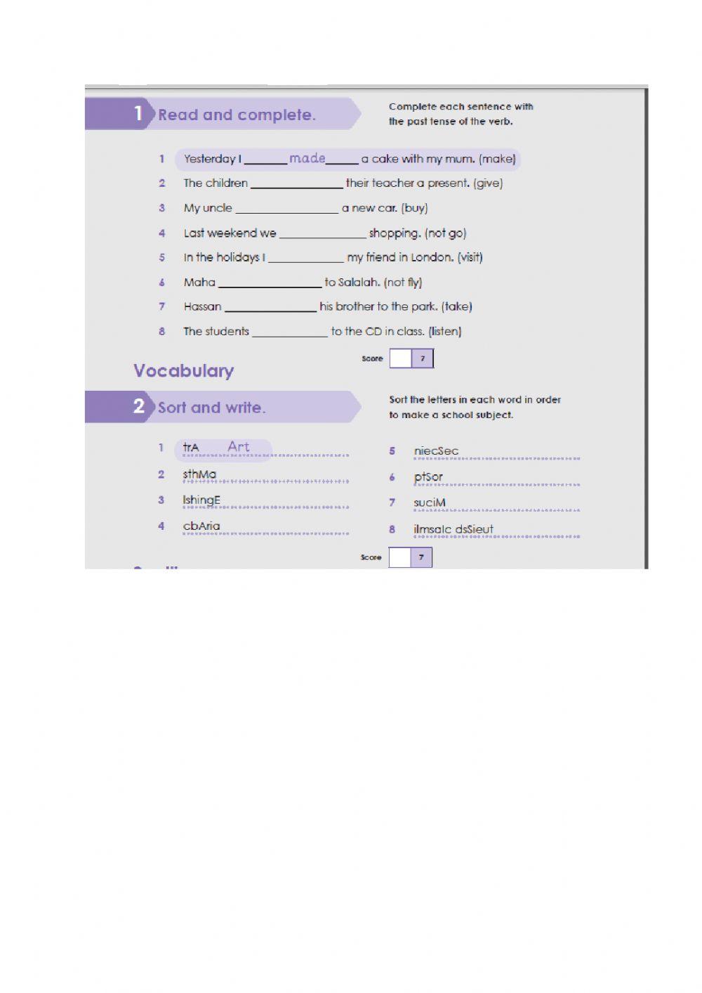 Revision of Unit One