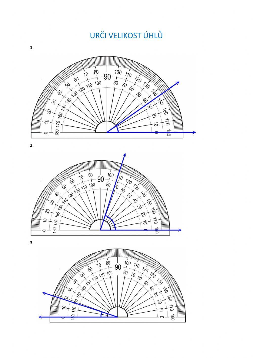 Měření velikosti úhlů