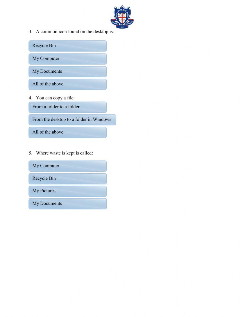 File Management worksheet Live Worksheets
