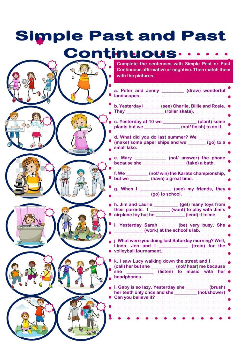 Past simple and past progressive