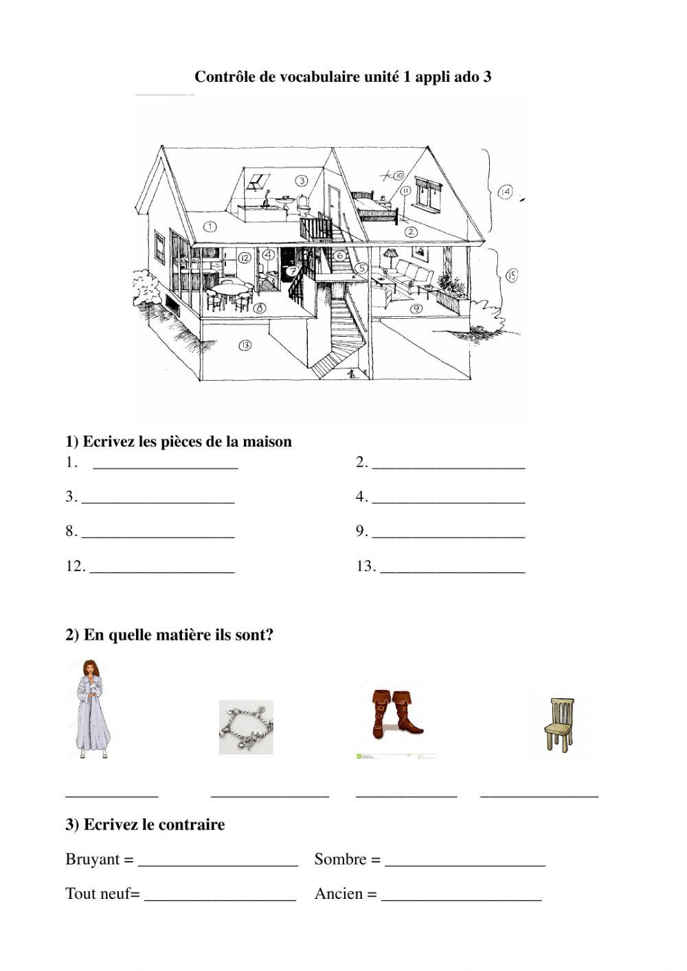 Contrôle de vocabulaire appli ado 3
