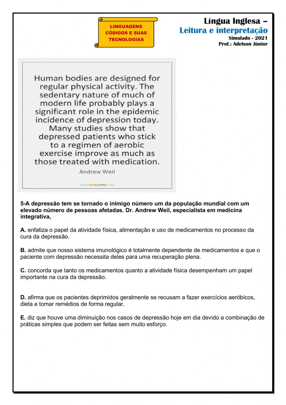 Simulado (Enem ) Inglês
