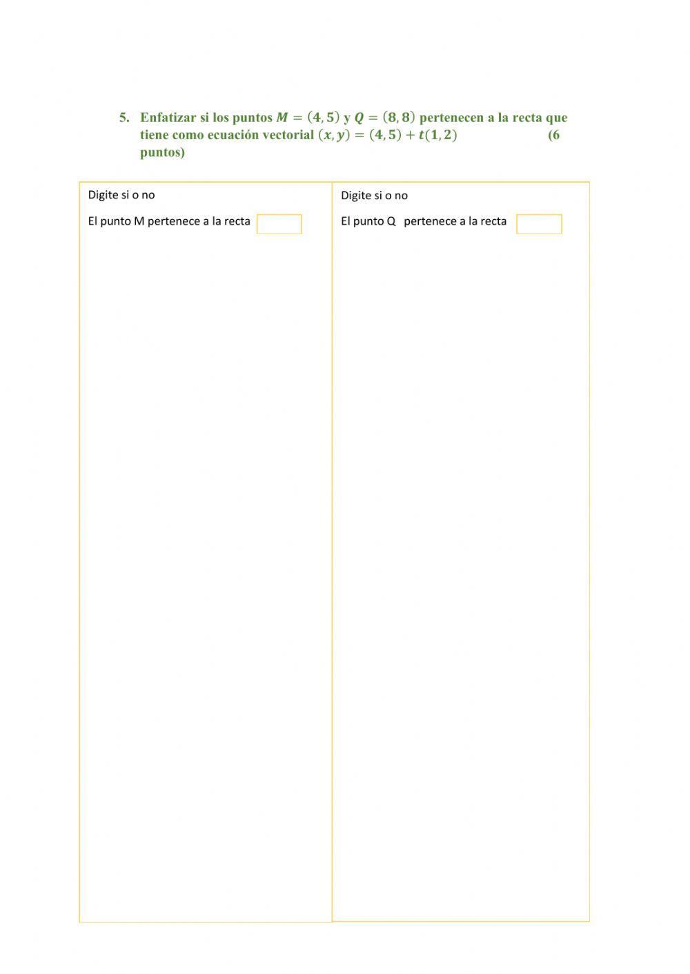 Ecuación vectorial de la recta