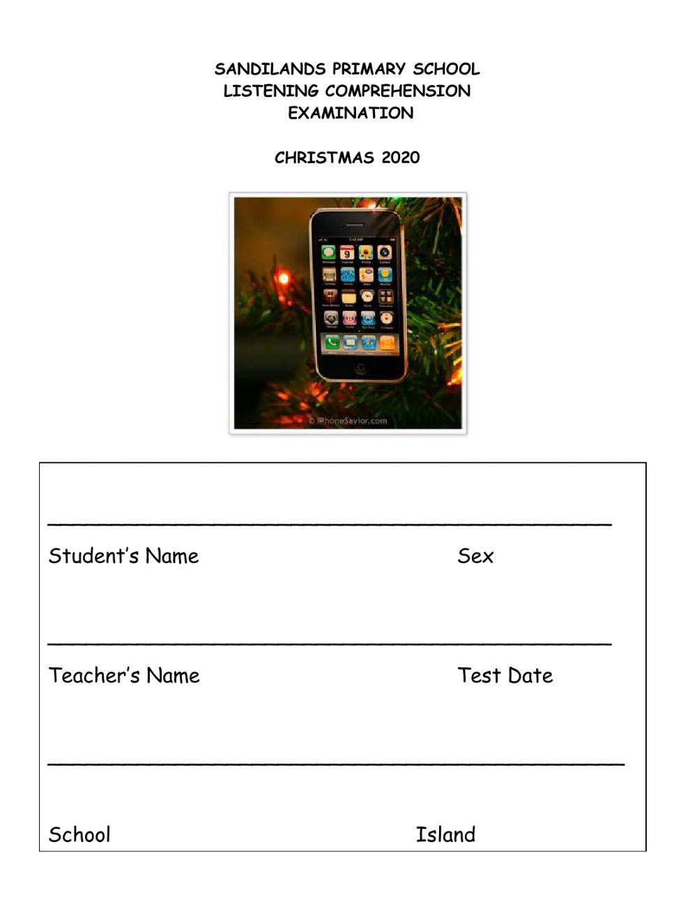 Listening Comprehension Exam 2020