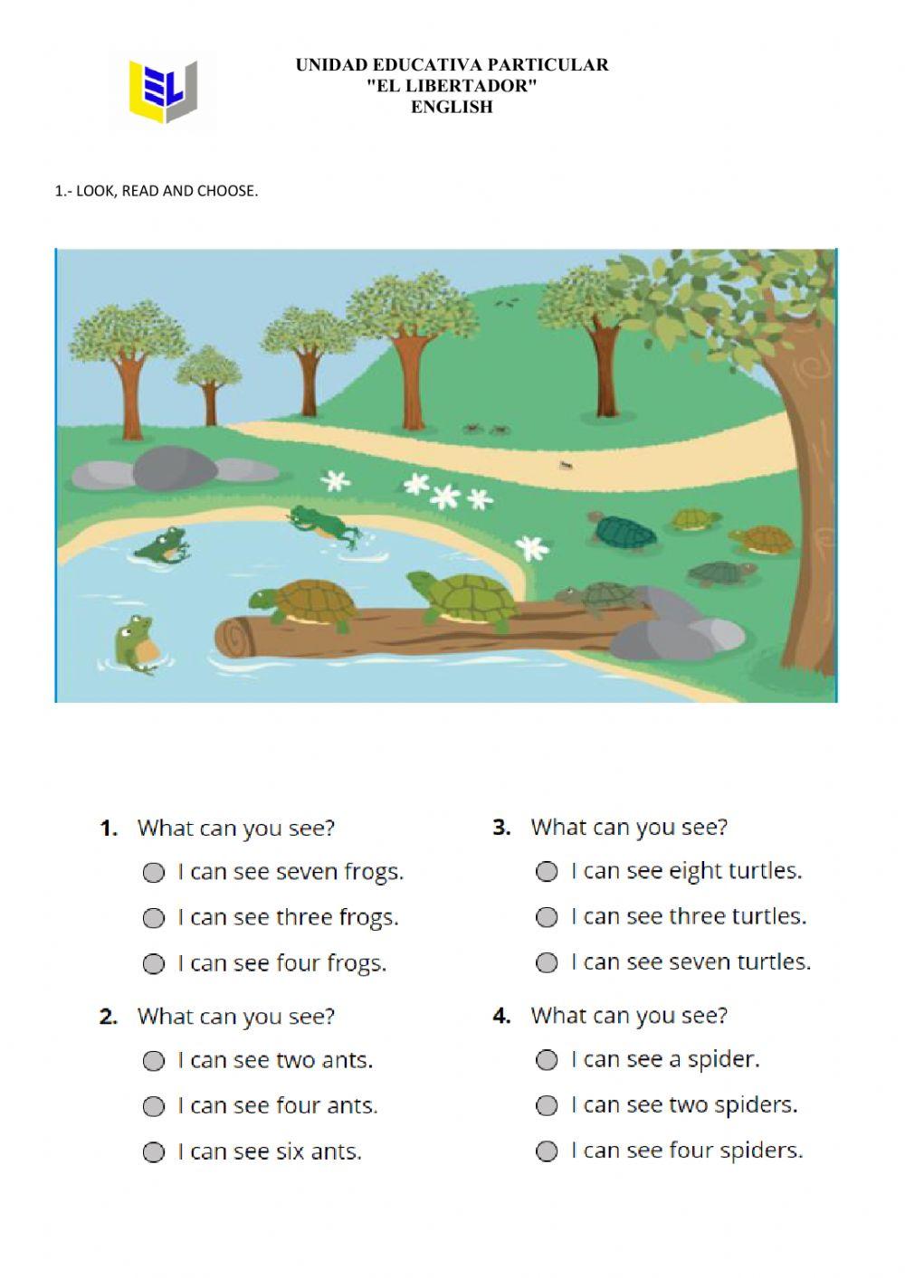 The park online exercise | Live Worksheets