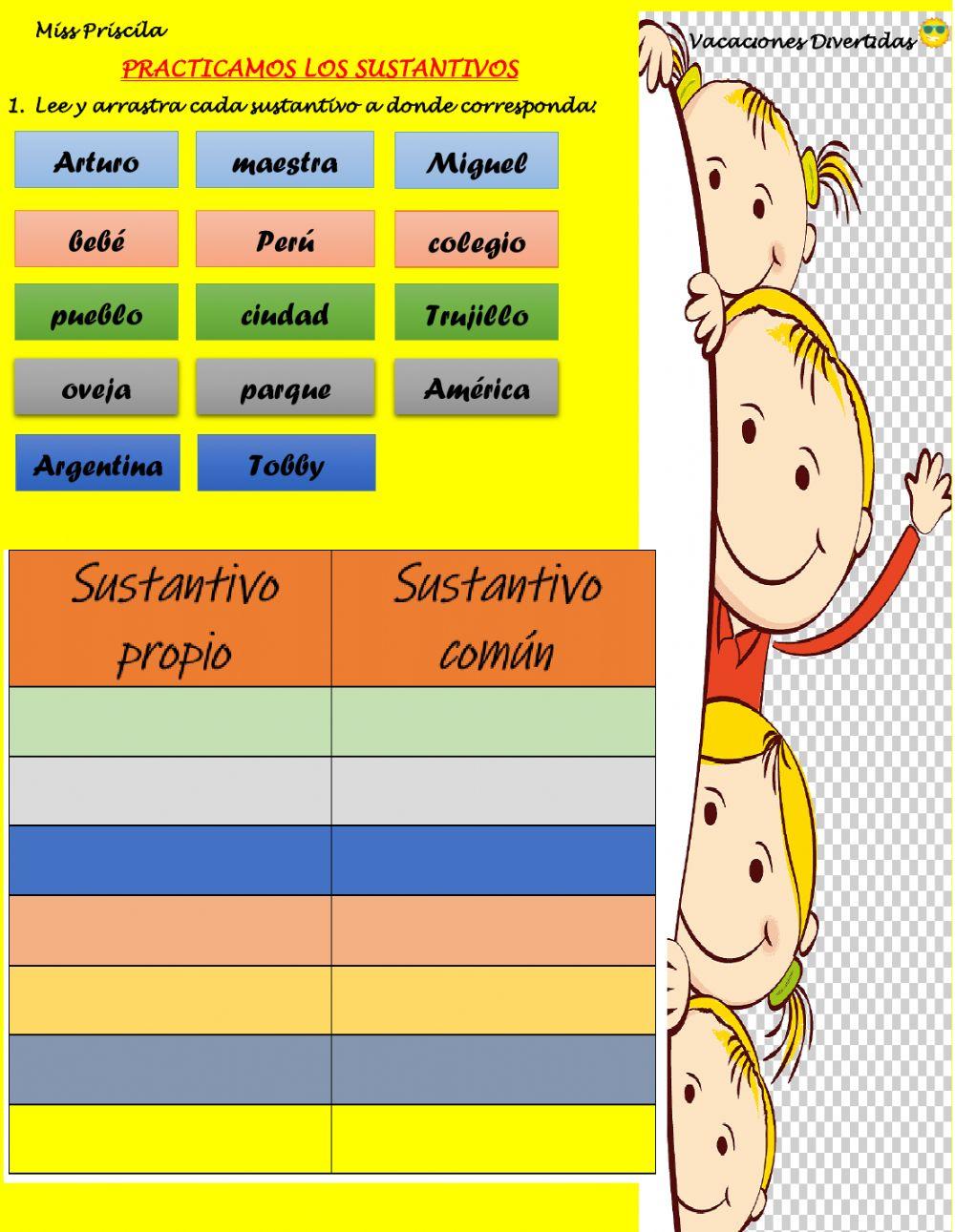 Sustantivos propios y comunes