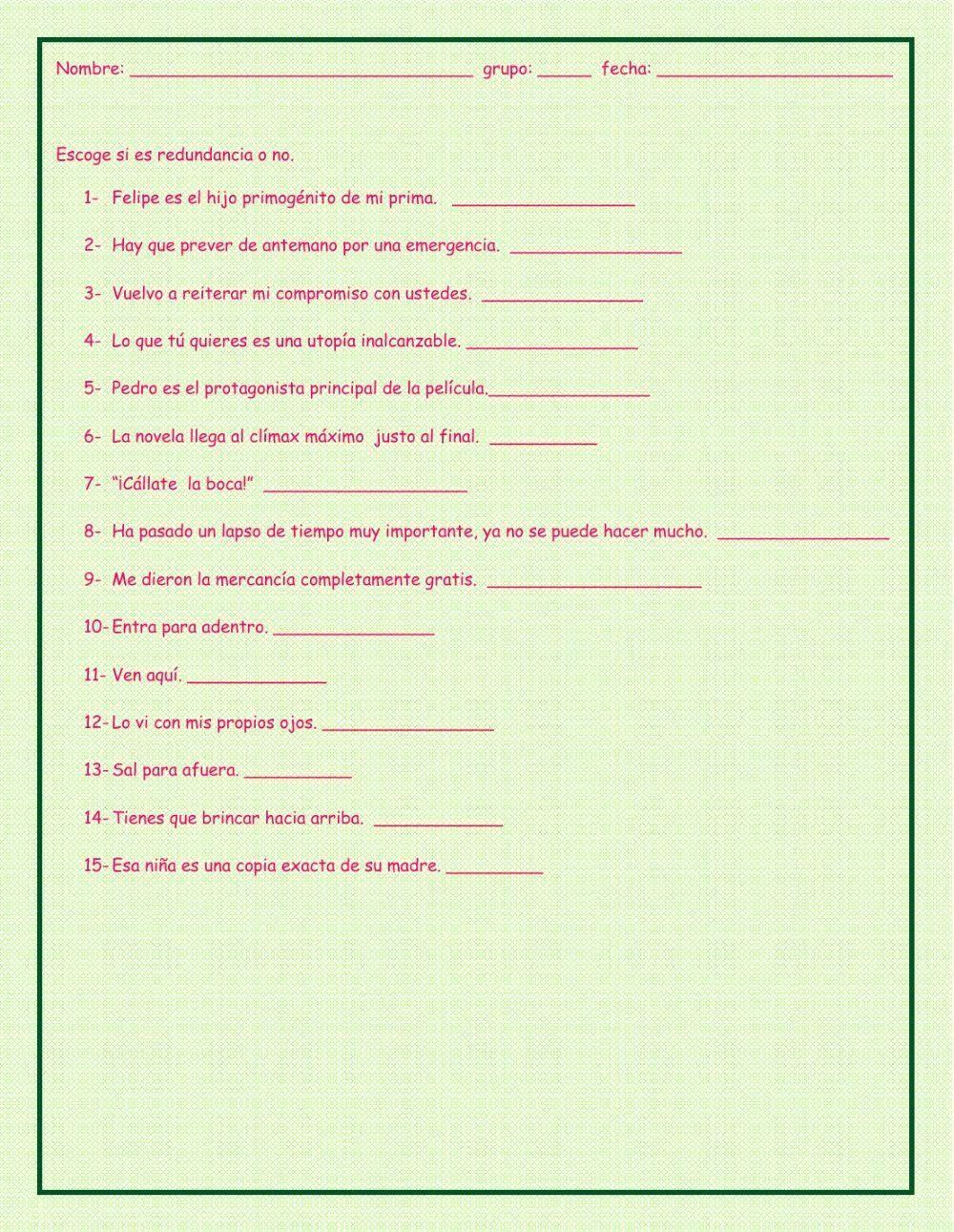 Redundancias- pleonasmos