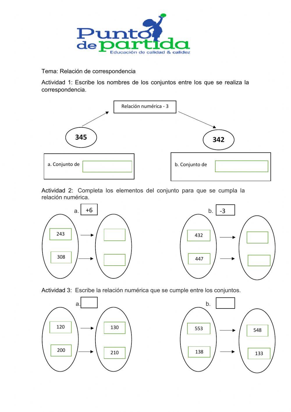Relación de correspondencia