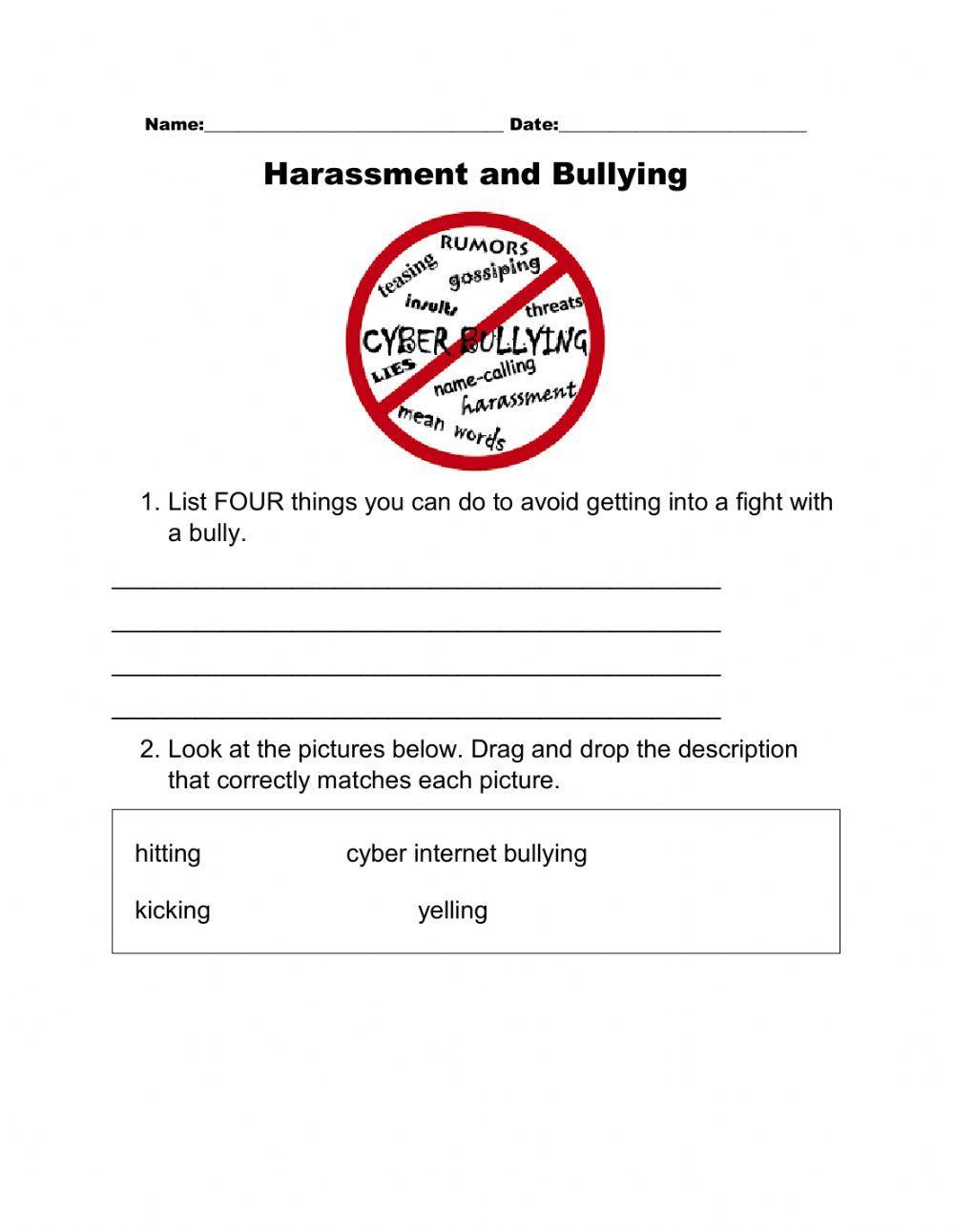 Harassment and Bullying  HFLE