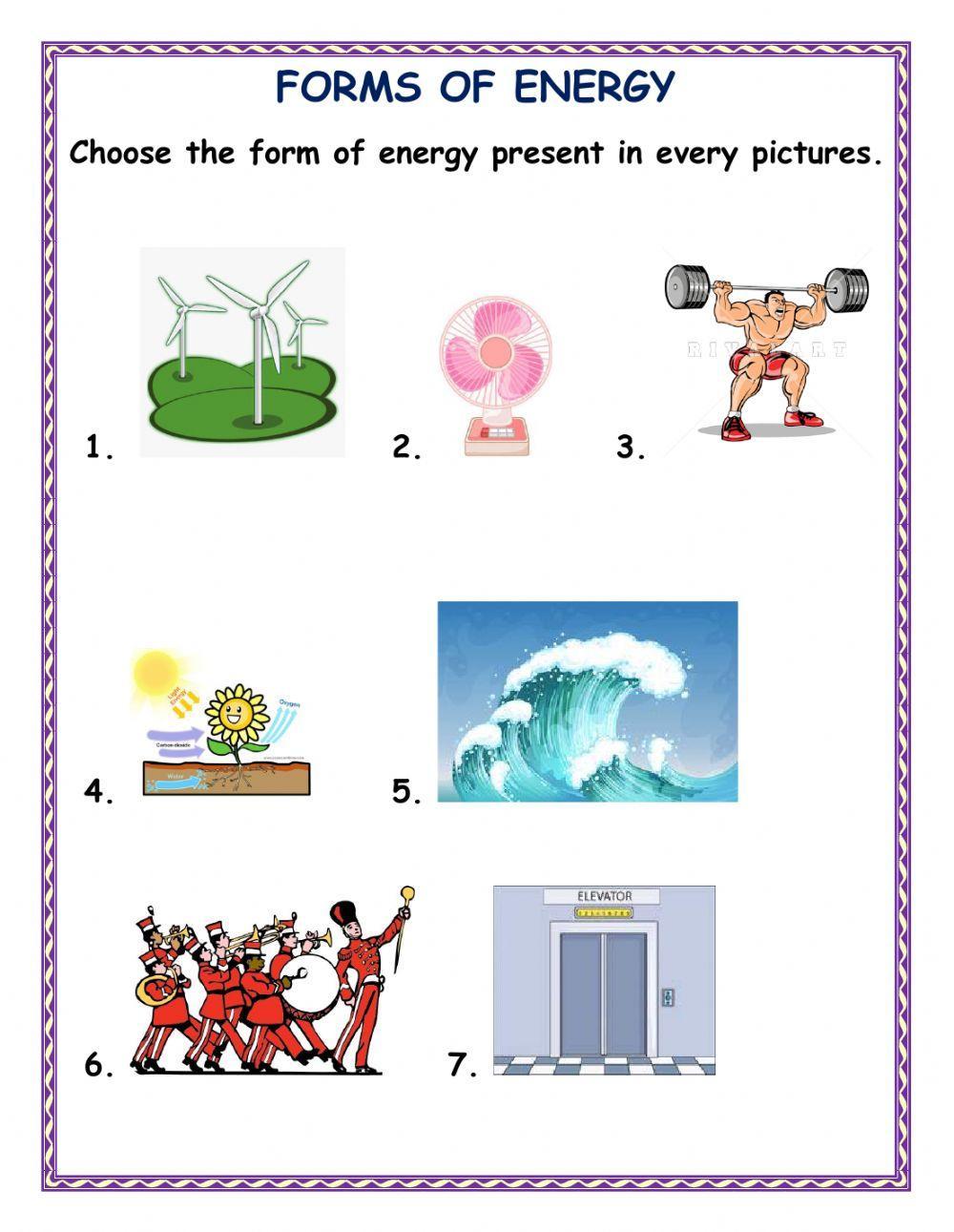 Forms of energy