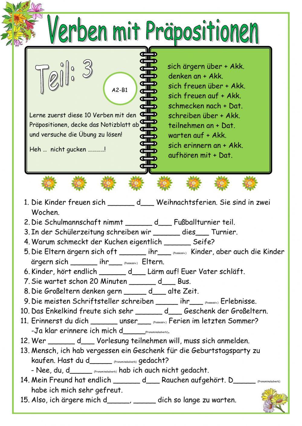 Rektion der Verben 3