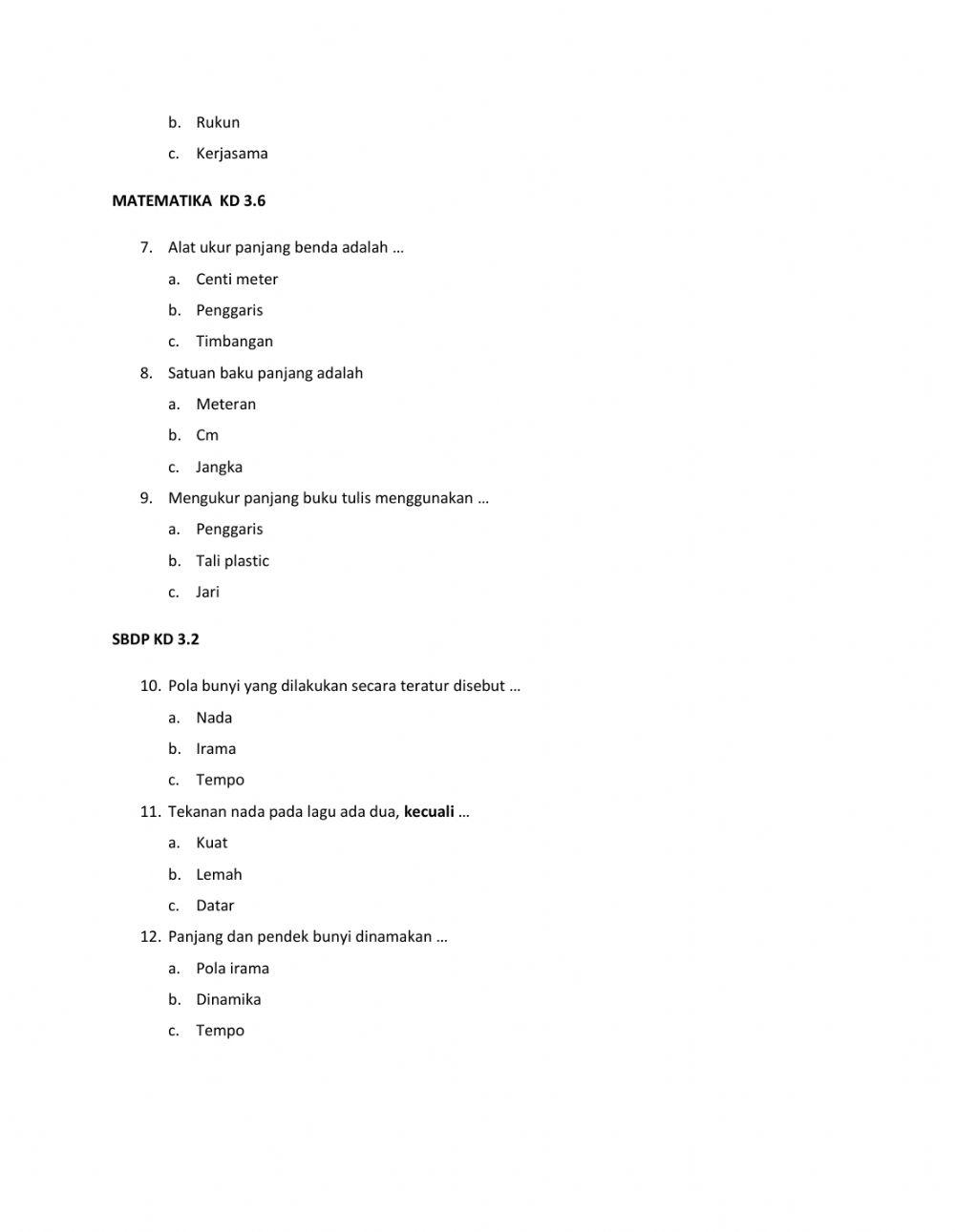 Kelas 2 tema 5 subtema 1