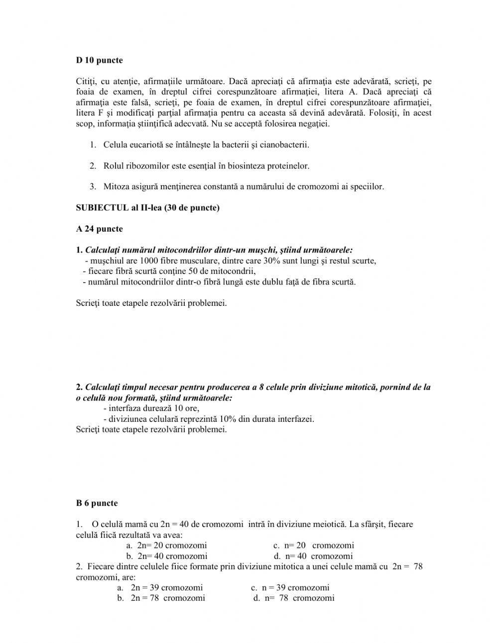 Celula eucariota si diviziunea celulara