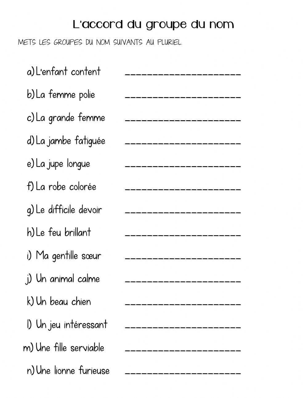 Exercice sur les accord du GN