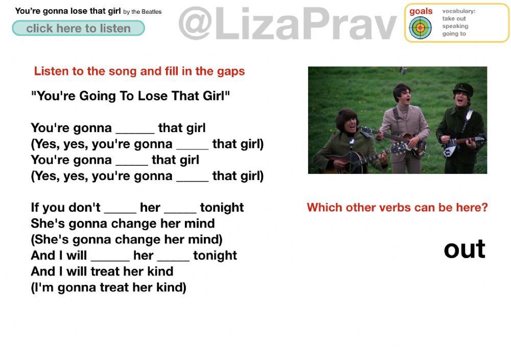 You gonna lose that girl by the beatles