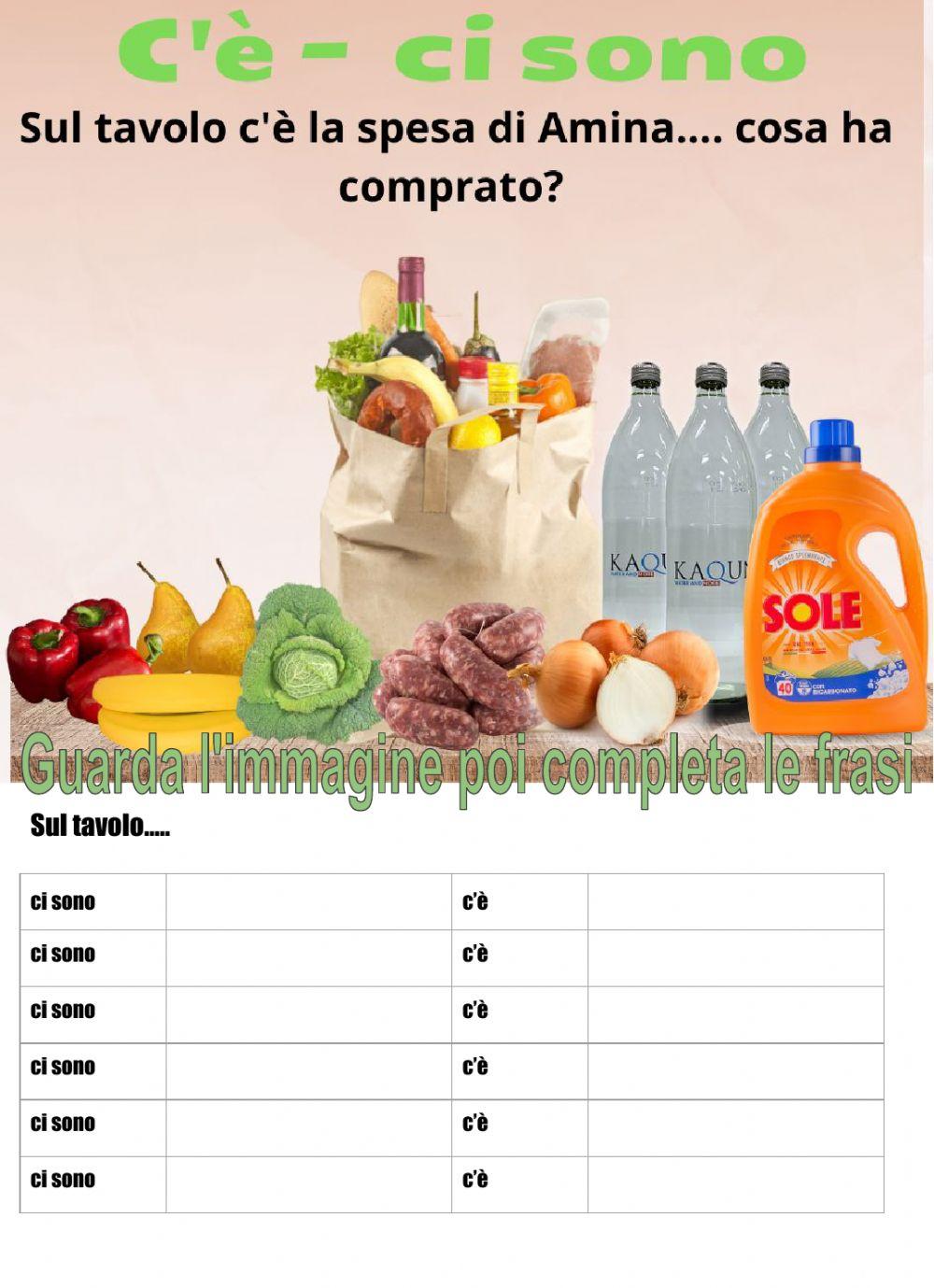 C'è - ci sono: la spesa