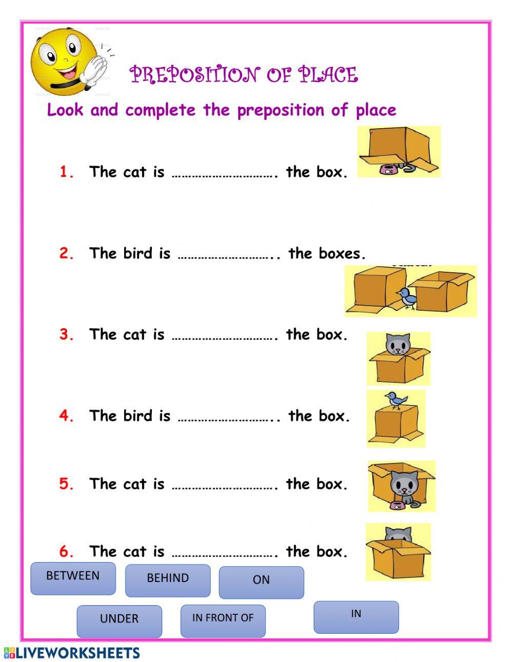 Preposition in, on, under, next to Idioma: inglés Curso/nivel: 2,3