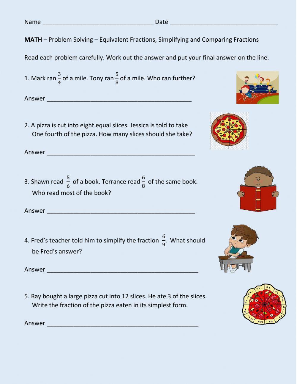 Problem Solving - Fractions