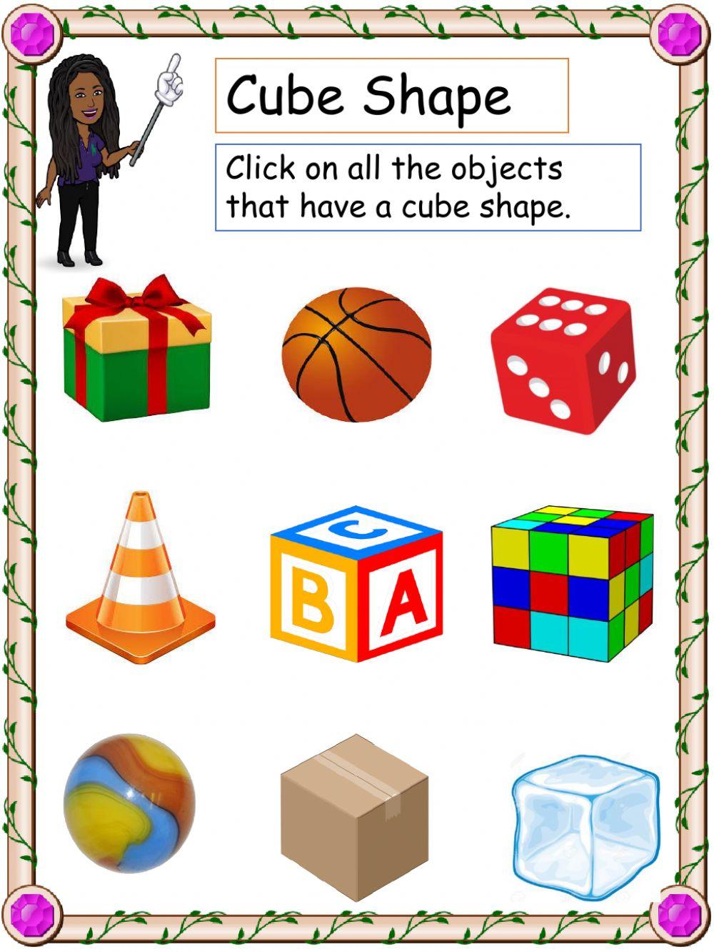 620765 cube shape althea bowe liveworksheets