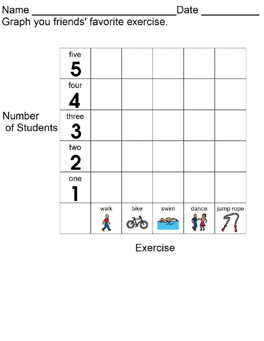 Exercise Graph worksheet | Live Worksheets