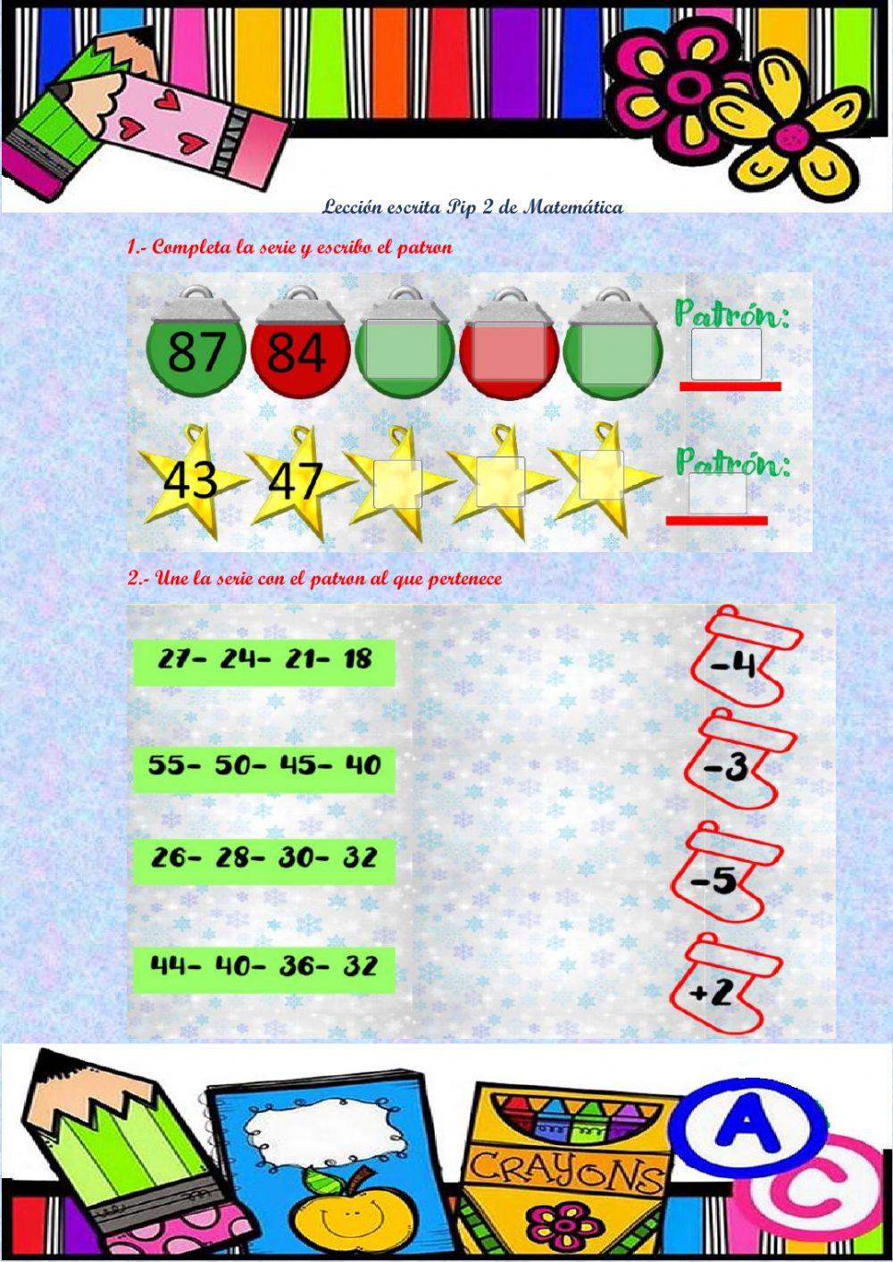 Leccion pip 2 matemáticas