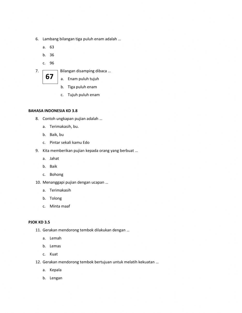 Tema 5 sub tema 1 kelas 1