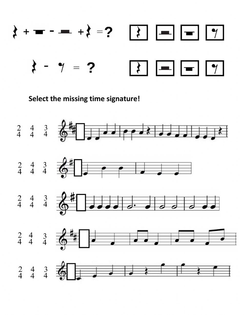 Notes-Rests-Time Signatures