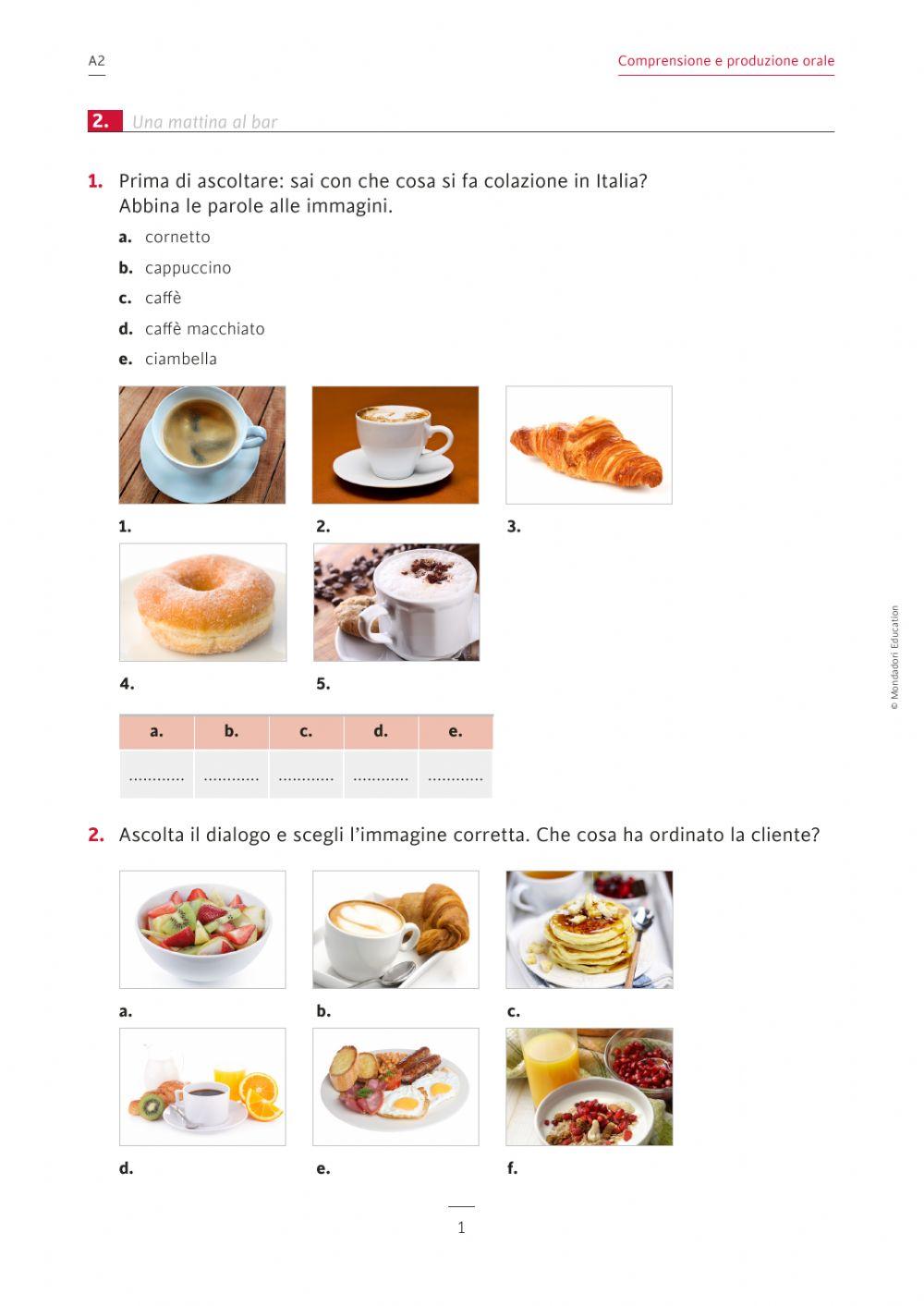 Comprensione orale a2