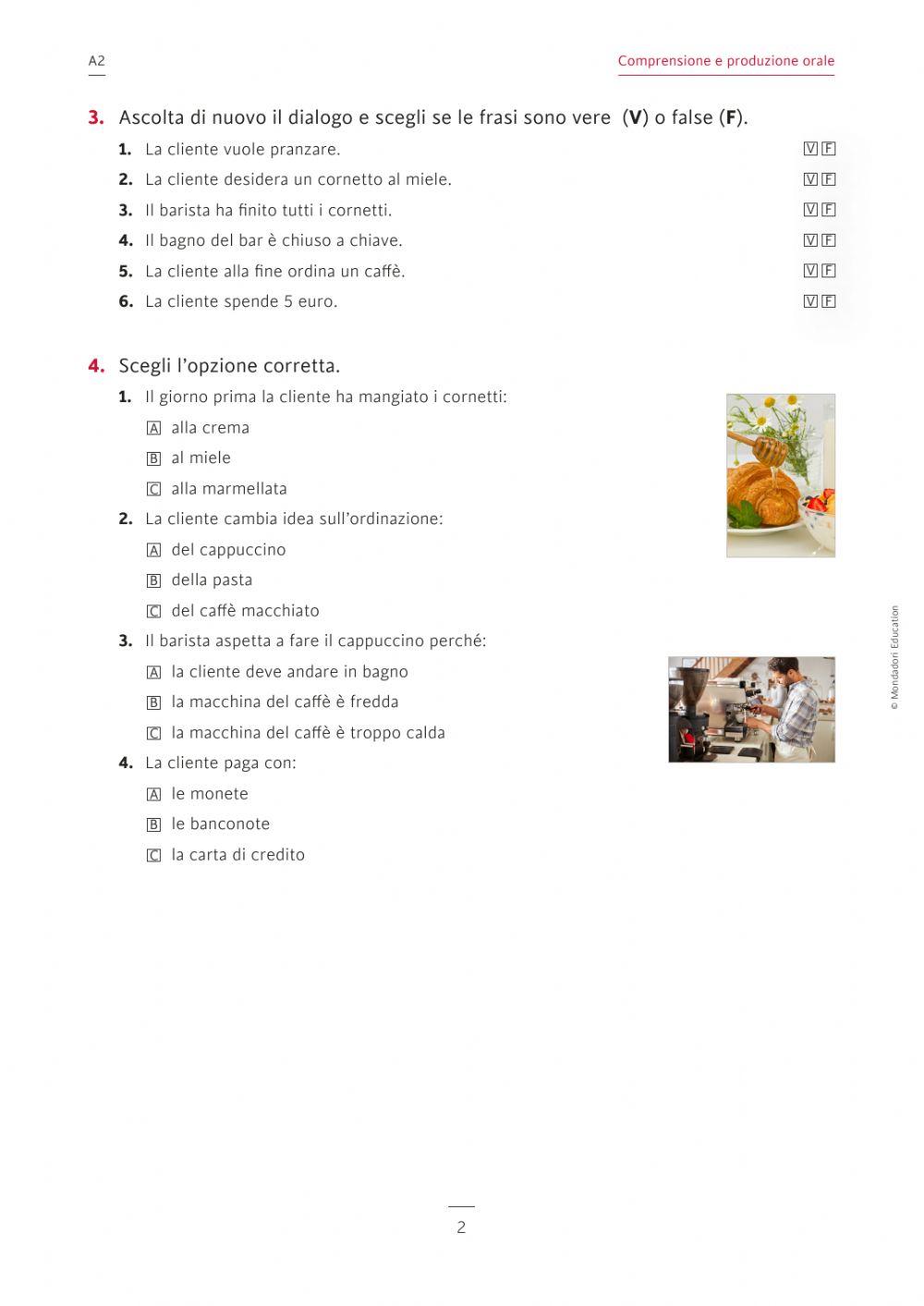 Comprensione orale a2