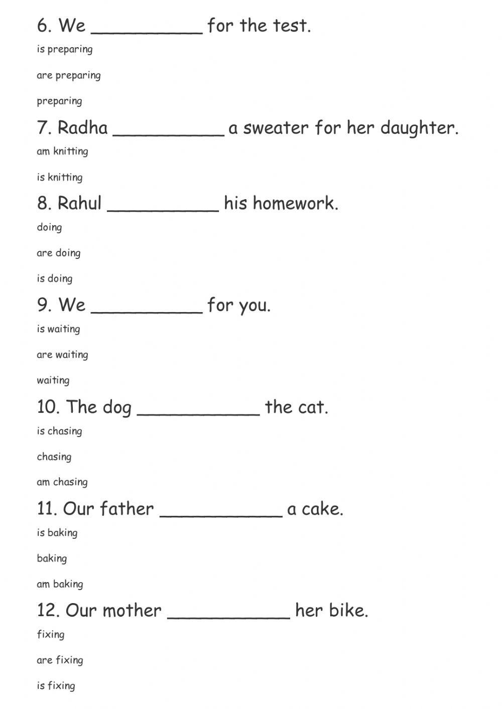 Present Continuous Tense