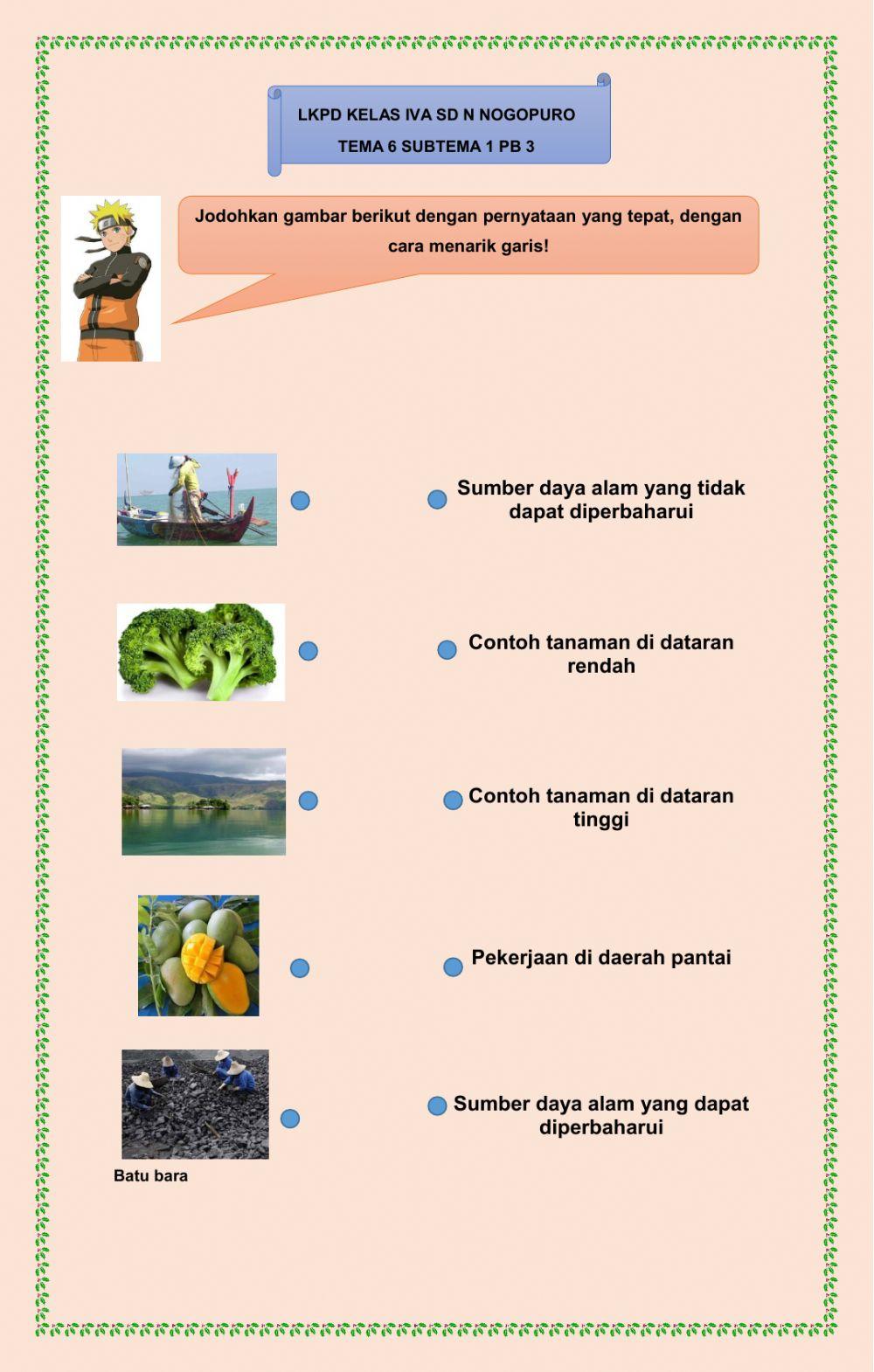 LKPD kelas IVA tema 6 Sub 1 Pb 3