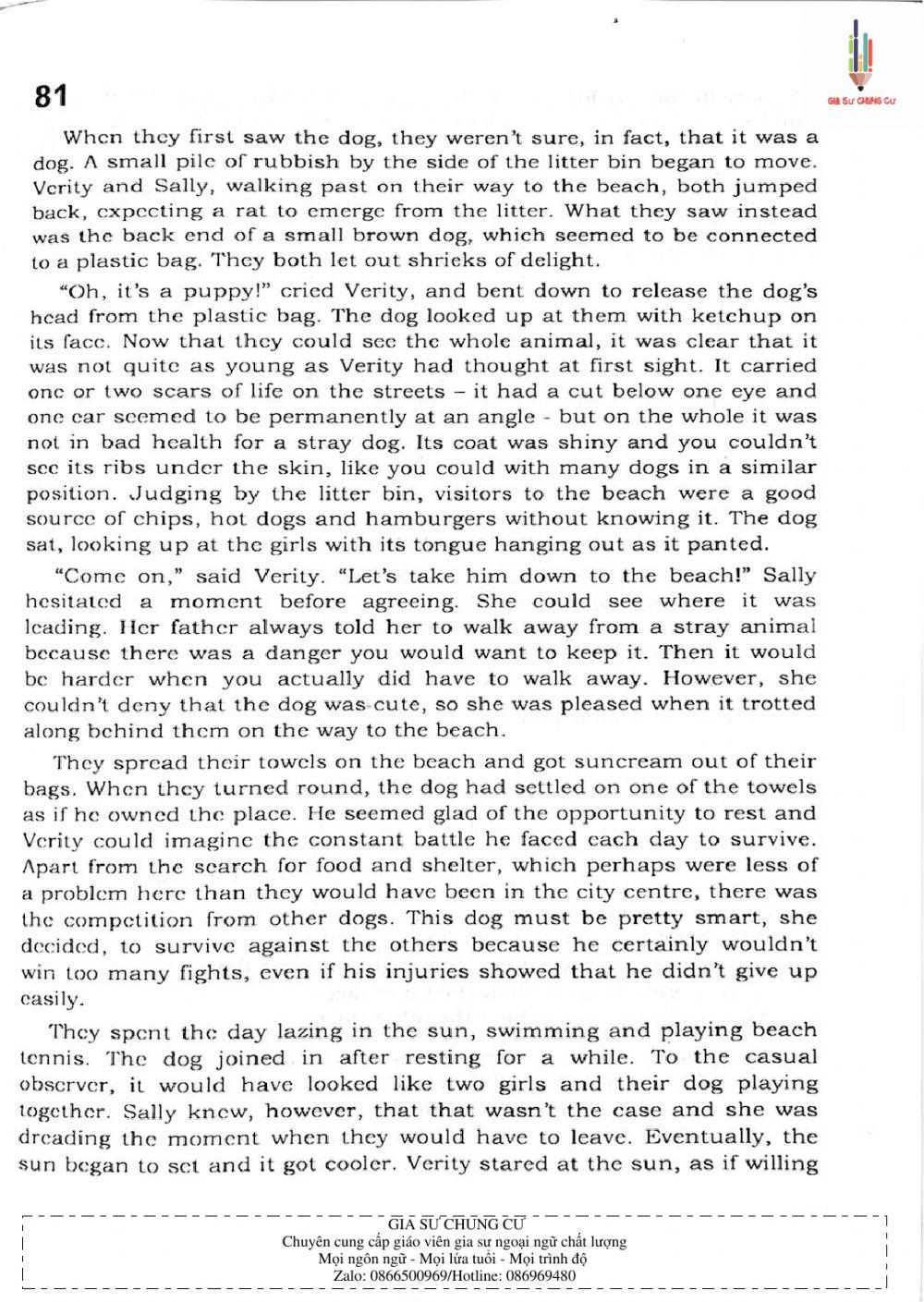 Trắc nghiệm Kỹ năng đọc hiểu Tiếng Anh số 27