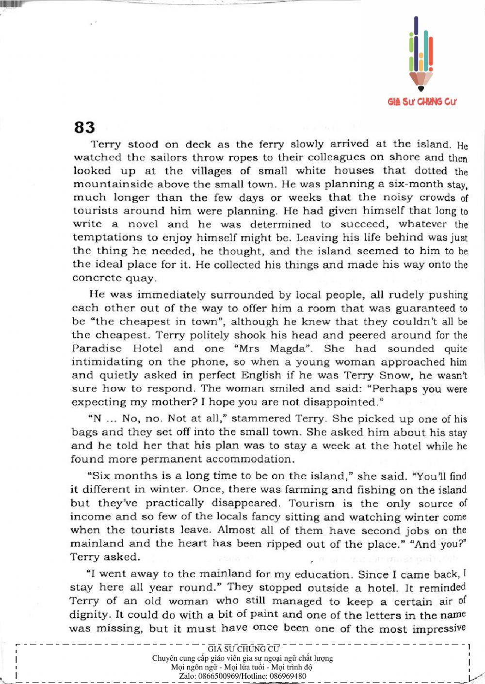 Trắc nghiệm Kỹ năng đọc hiểu Tiếng Anh số 28