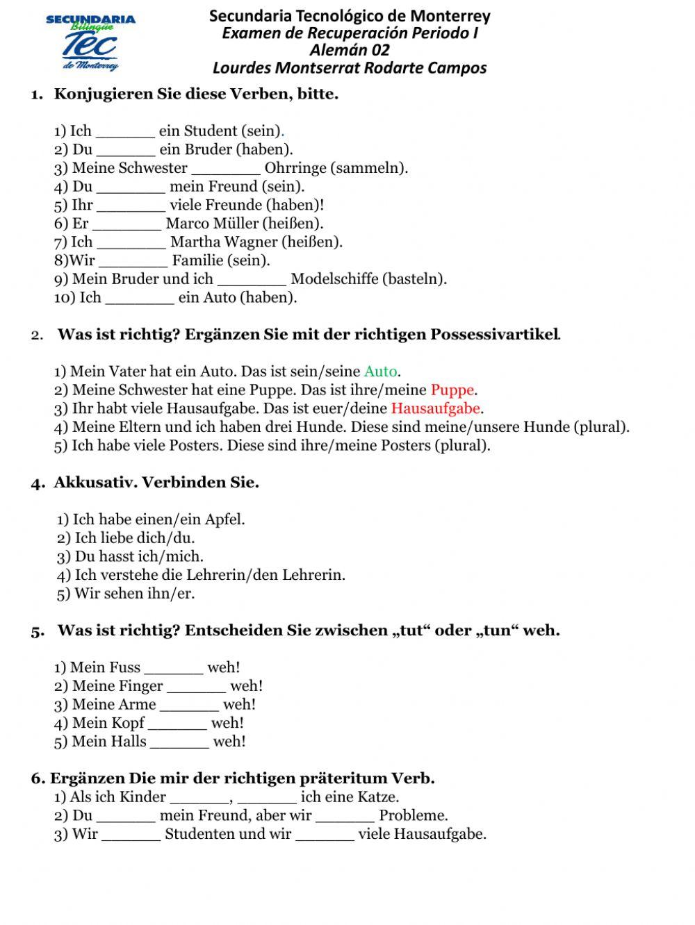 Examen de Recuperación Periodo I Alemán 02