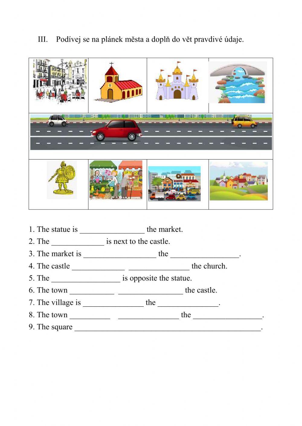 Chit chat 2, Unit 4 - Town vocabulary practice
