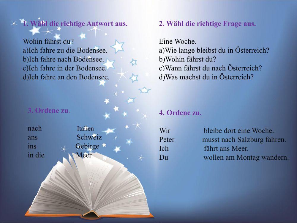 Testarbeit auf Deutsch