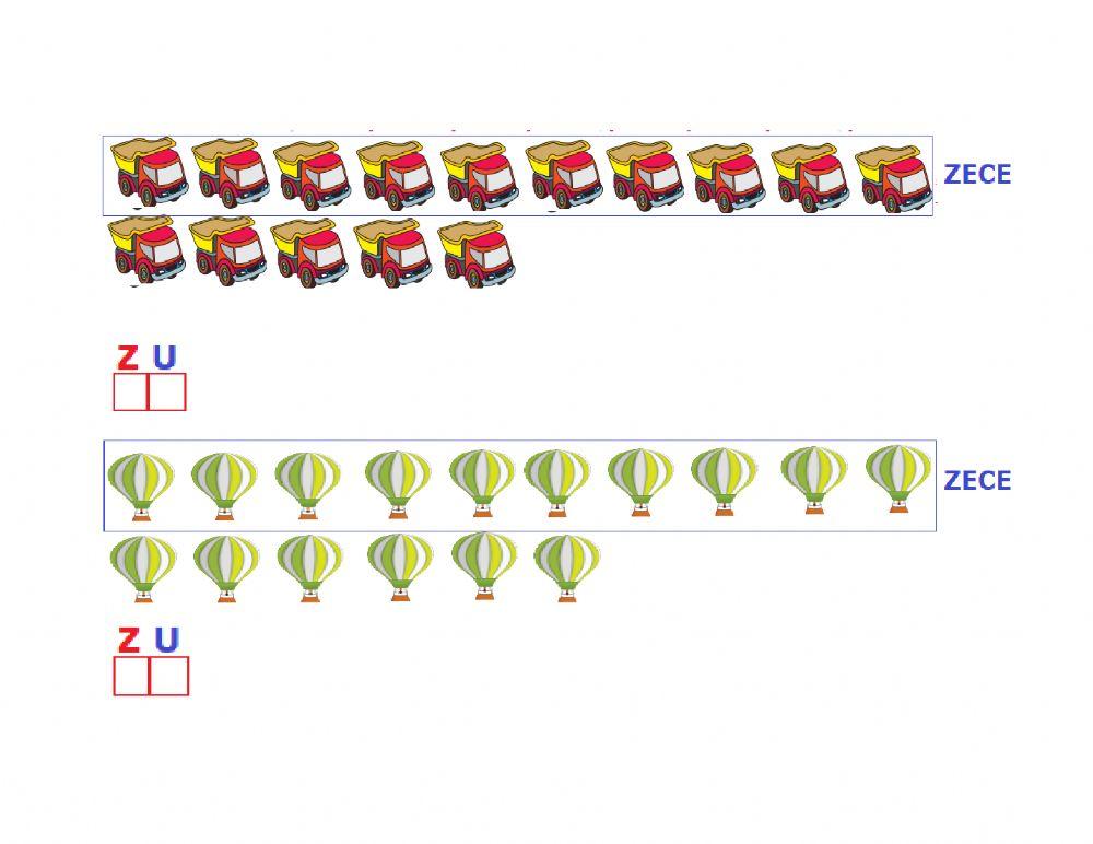Formarea si scrierea numerelor de la 10 la 20