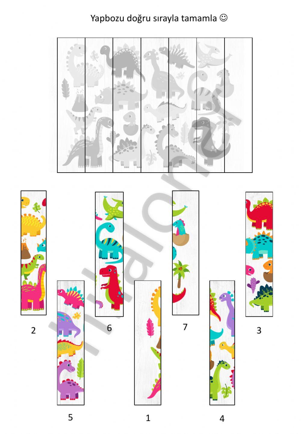 Dinozor yapboz - puzzle with dinosaurs