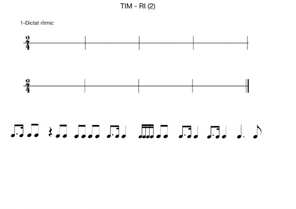 Dictat rítmic (5è, 6)