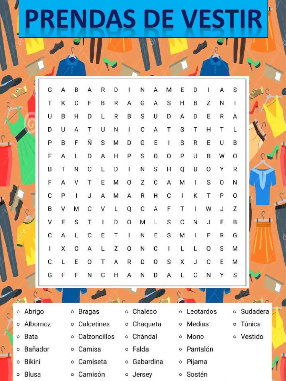 Sopa de prendas de vestir