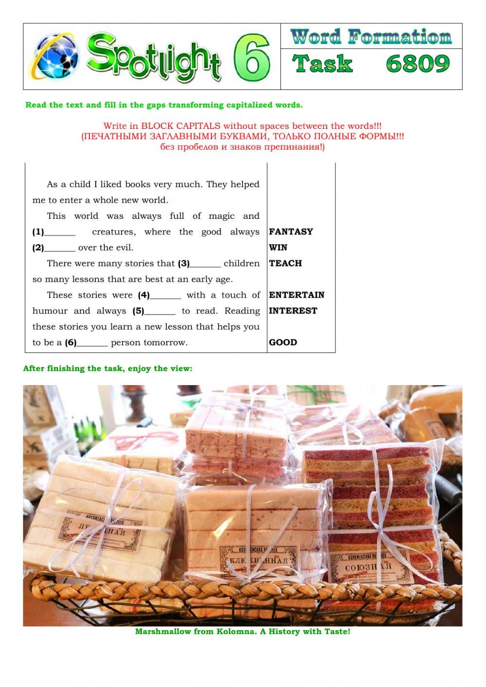 Spotlight 6 Task 6809