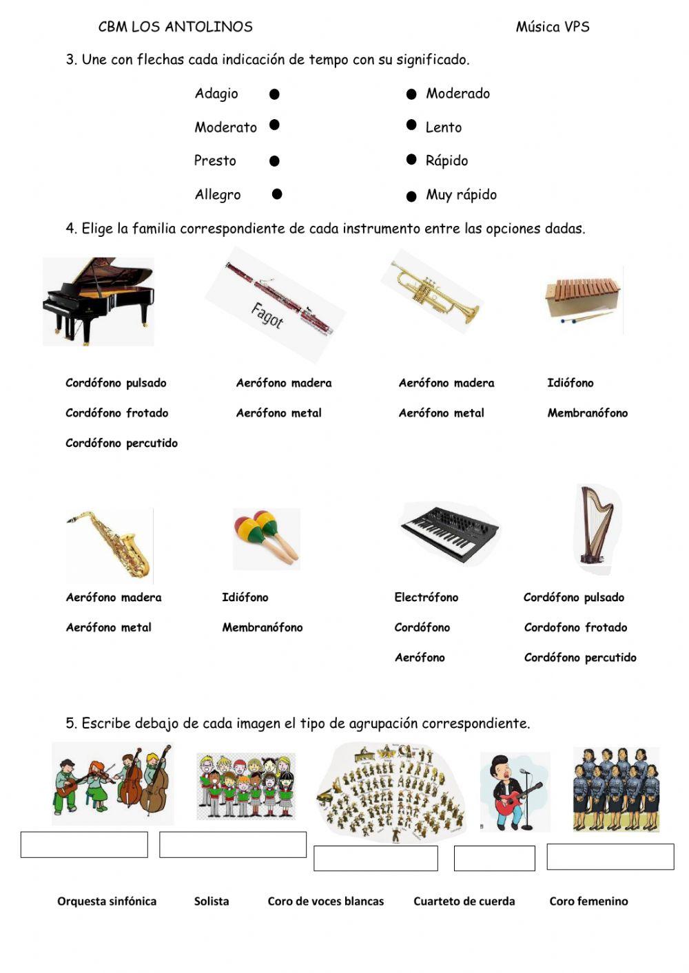 6º Música Repaso 1er trimestre