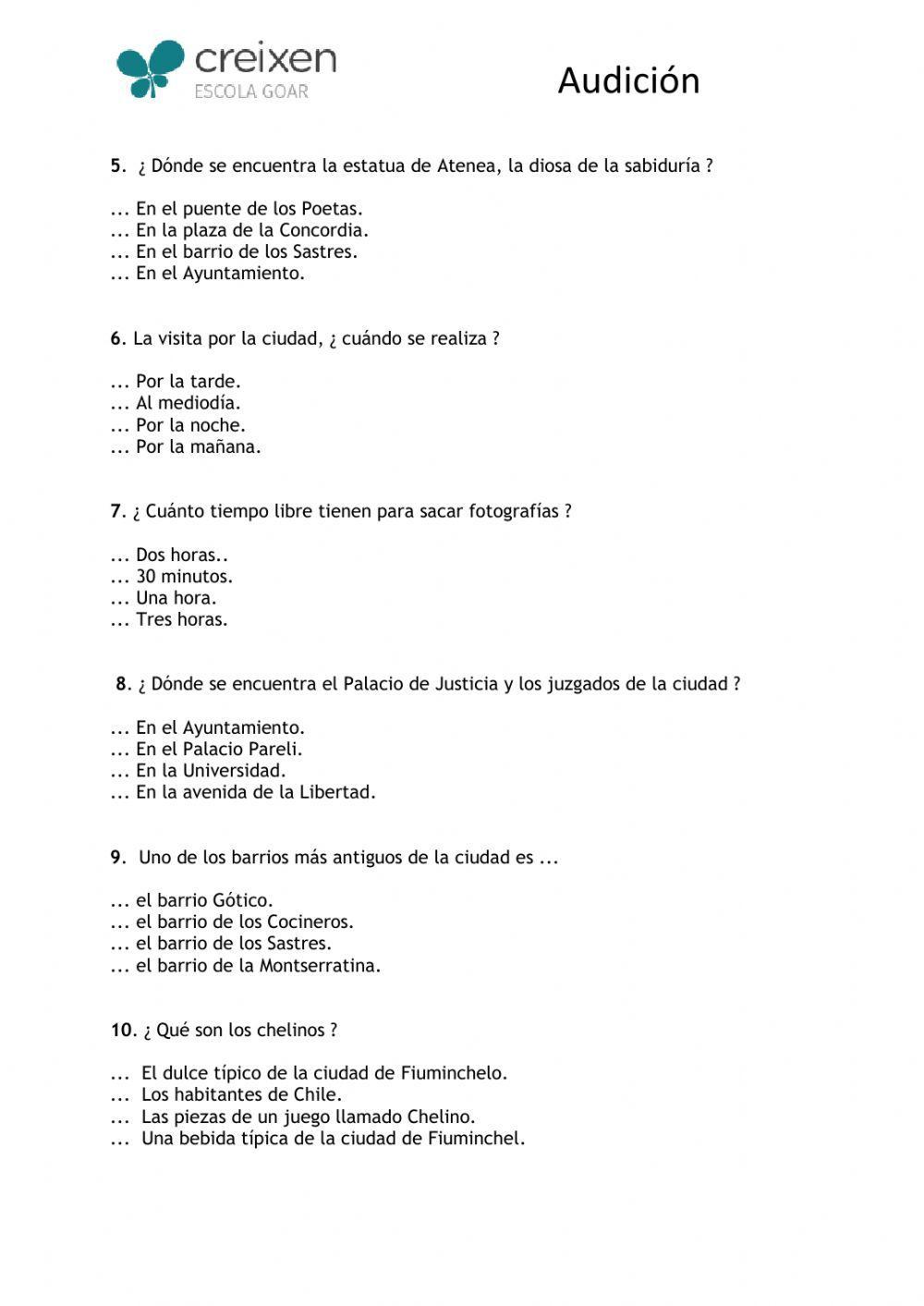 Audición: Fiuminchelo Audición: Fiuminchelo